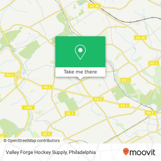 Mapa de Valley Forge Hockey Supply