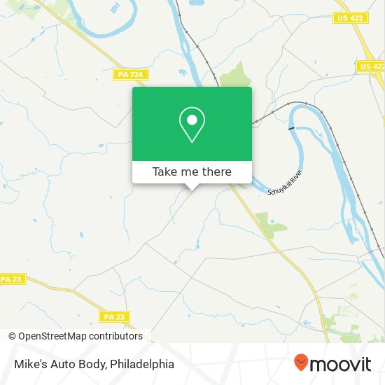 Mike's Auto Body map