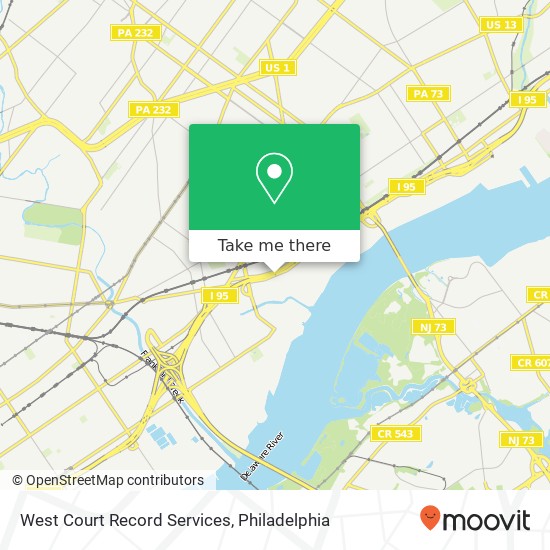 West Court Record Services map