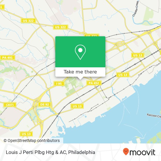 Mapa de Louis J Perti Plbg Htg & AC