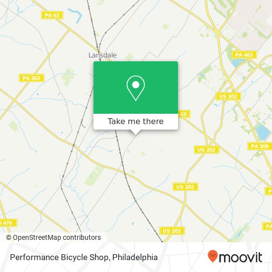 Mapa de Performance Bicycle Shop