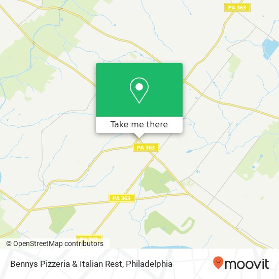 Bennys Pizzeria & Italian Rest map