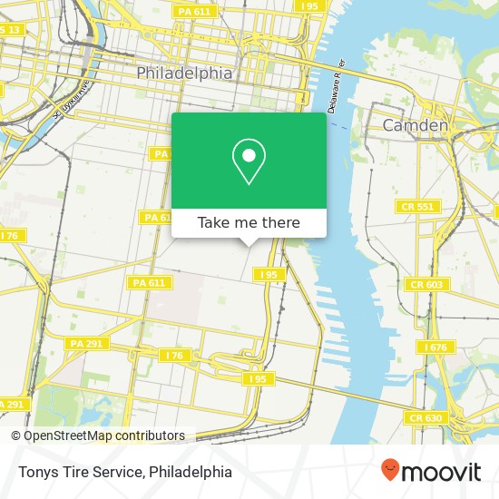 Mapa de Tonys Tire Service