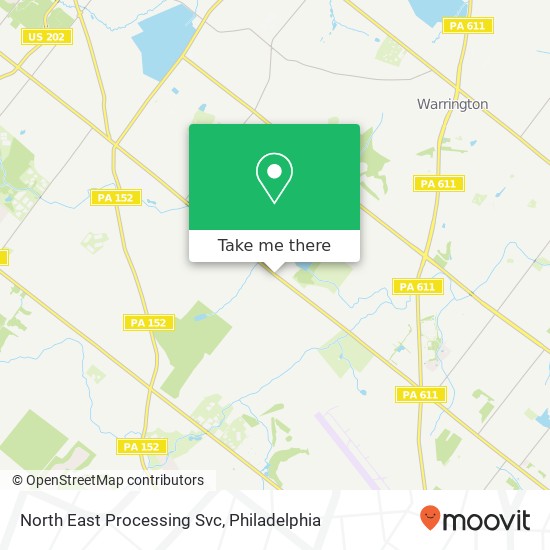 North East Processing Svc map