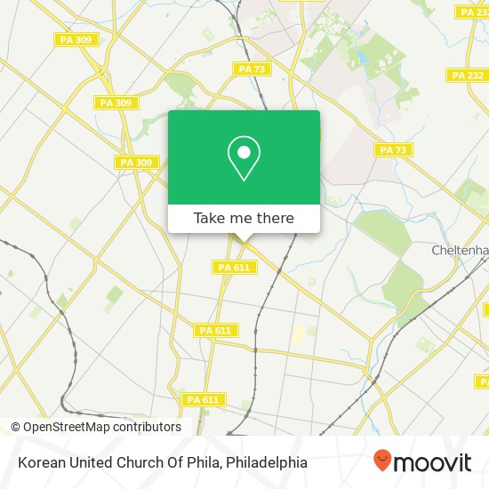 Korean United Church Of Phila map