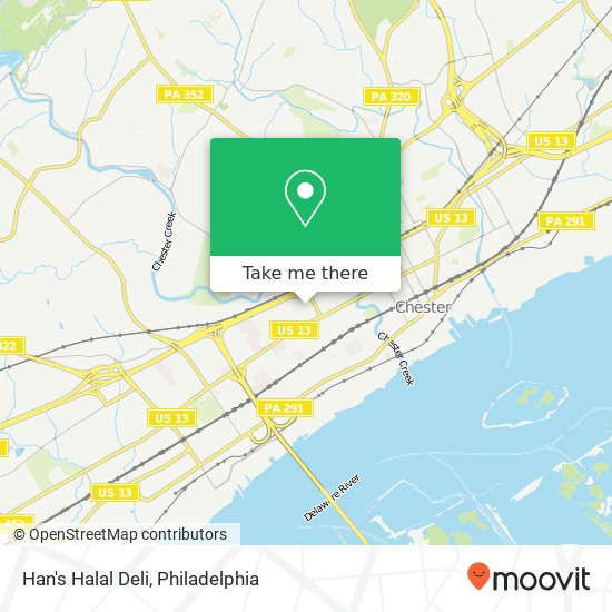 Mapa de Han's Halal Deli