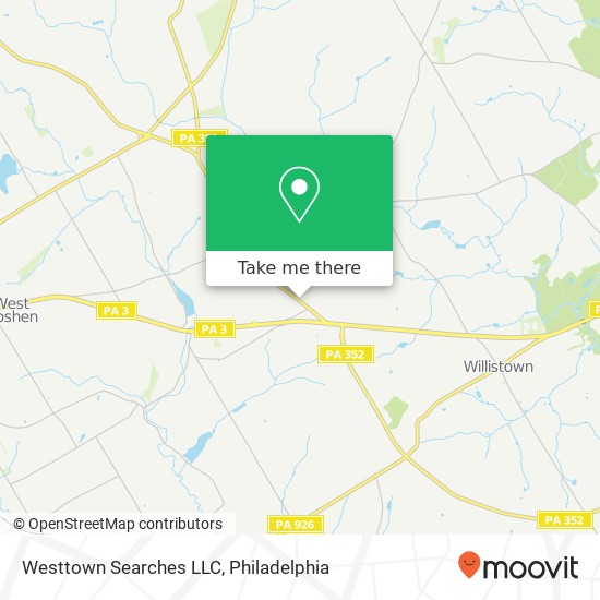 Mapa de Westtown Searches LLC