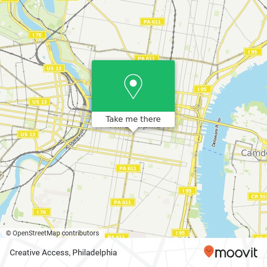 Mapa de Creative Access
