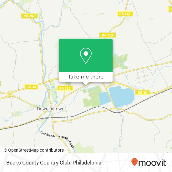 Mapa de Bucks County Country Club