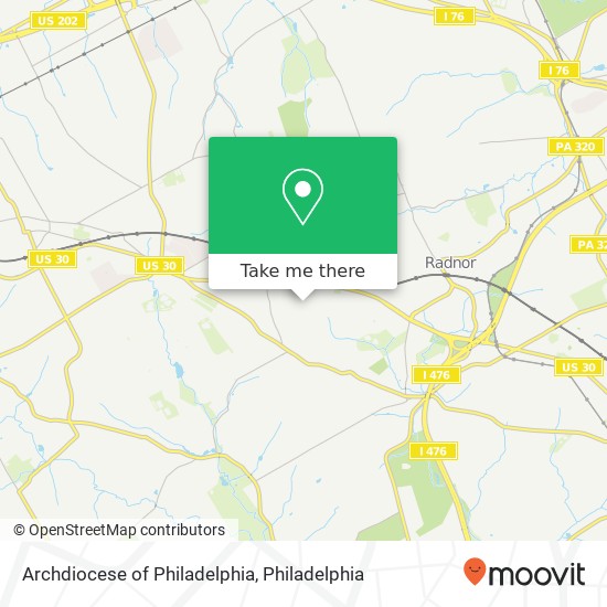 Archdiocese of Philadelphia map