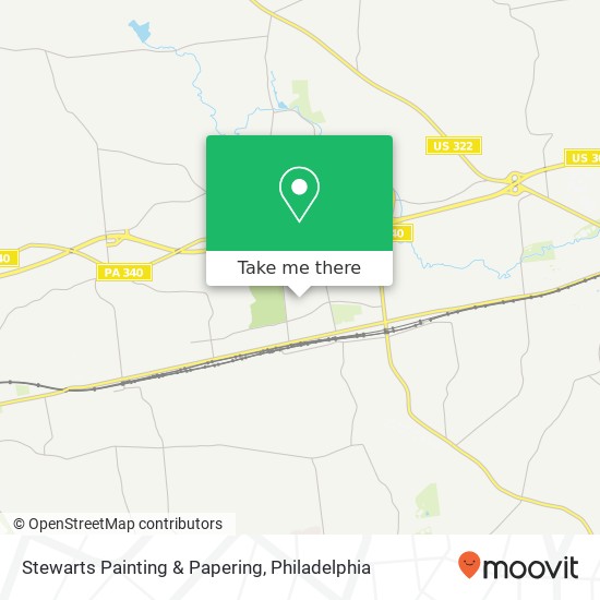 Stewarts Painting & Papering map