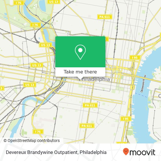 Devereux Brandywine Outpatient map