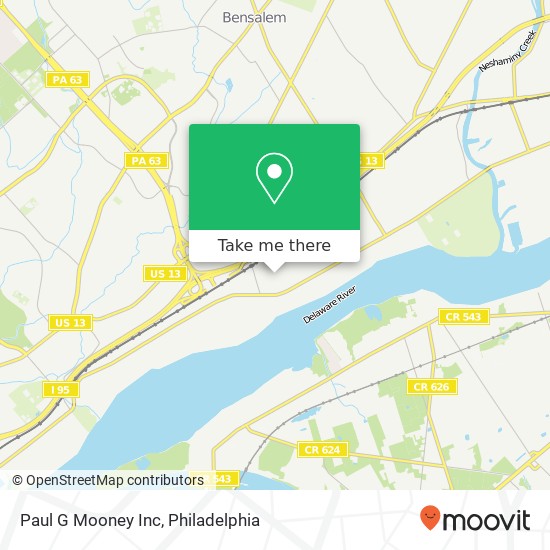 Paul G Mooney Inc map