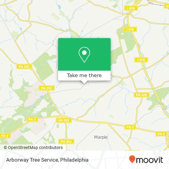 Arborway Tree Service map