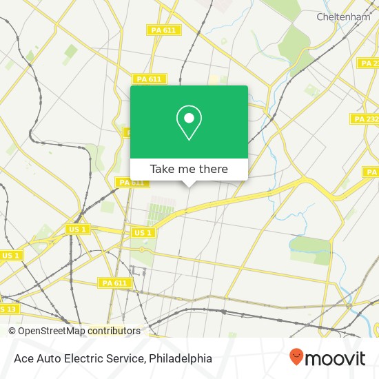 Mapa de Ace Auto Electric Service