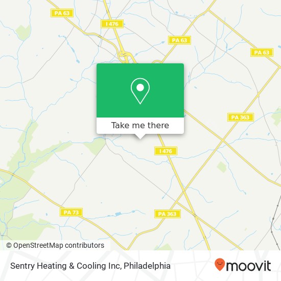 Sentry Heating & Cooling Inc map