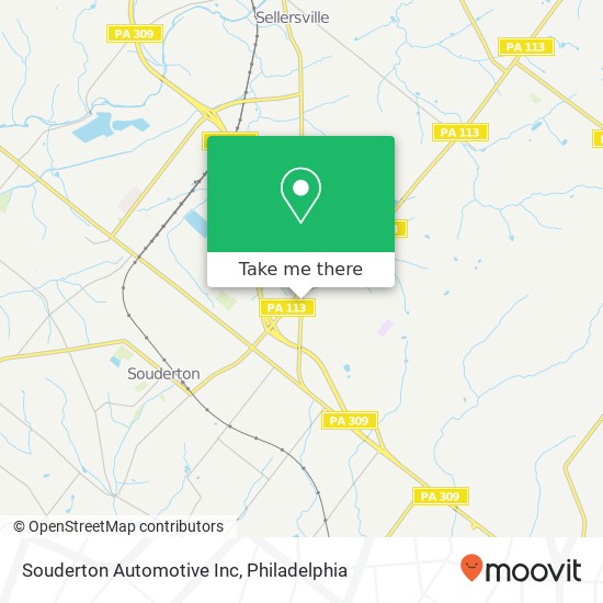 Mapa de Souderton Automotive Inc