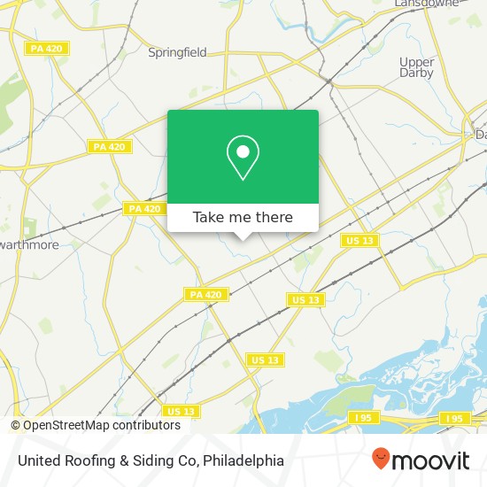 United Roofing & Siding Co map