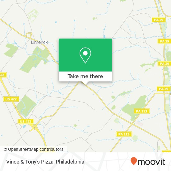 Vince & Tony's Pizza map
