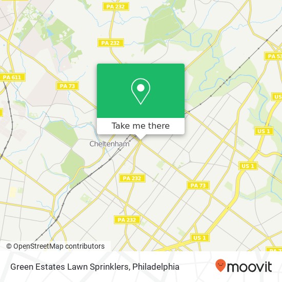 Green Estates Lawn Sprinklers map