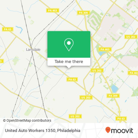 Mapa de United Auto Workers 1350