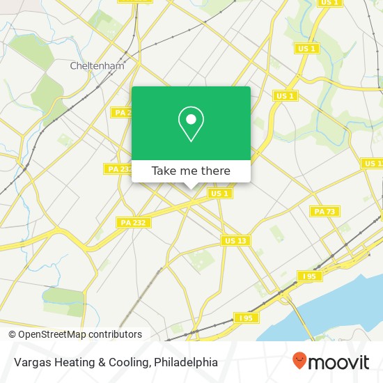 Vargas Heating & Cooling map