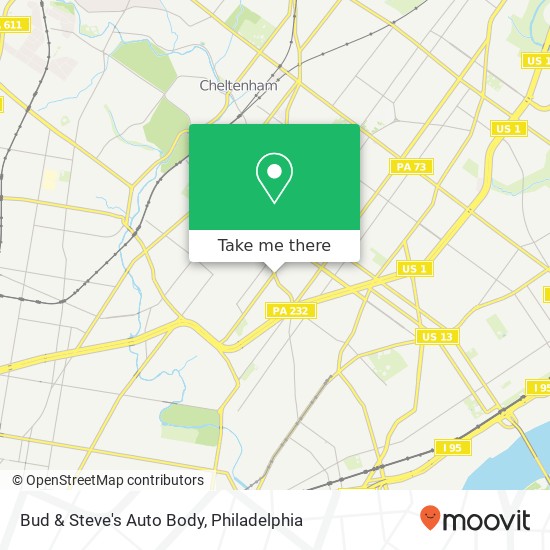 Bud & Steve's Auto Body map