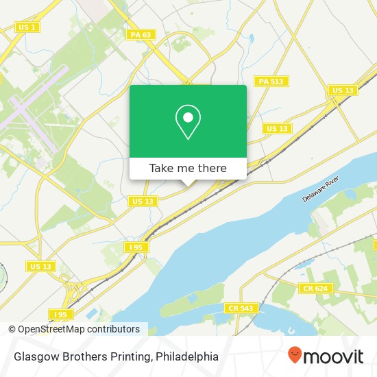 Glasgow Brothers Printing map