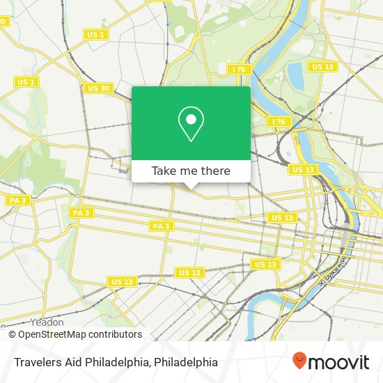 Travelers Aid Philadelphia map