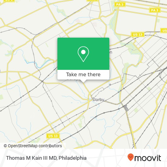 Thomas M Kain III MD map
