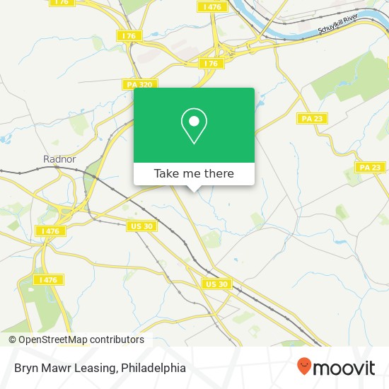 Mapa de Bryn Mawr Leasing