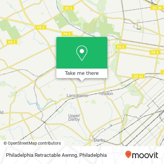 Philadelphia Retractable Awnng map