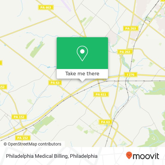 Philadelphia Medical Billing map