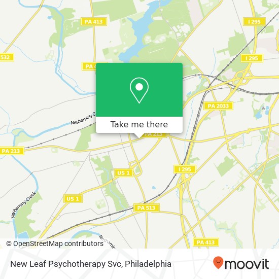 New Leaf Psychotherapy Svc map