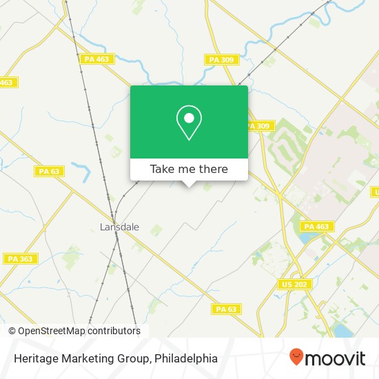 Mapa de Heritage Marketing Group