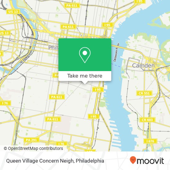 Mapa de Queen Village Concern Neigh