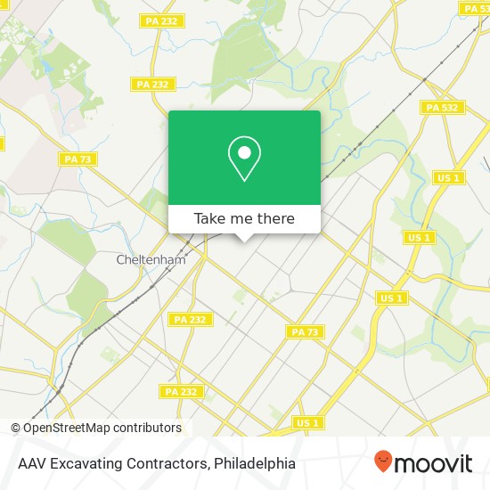 AAV Excavating Contractors map