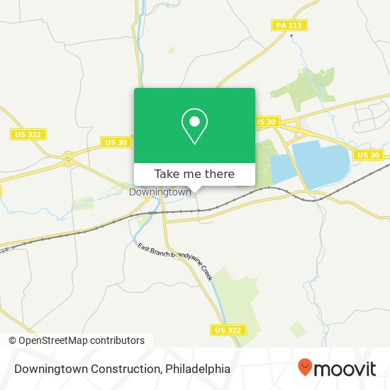 Downingtown Construction map