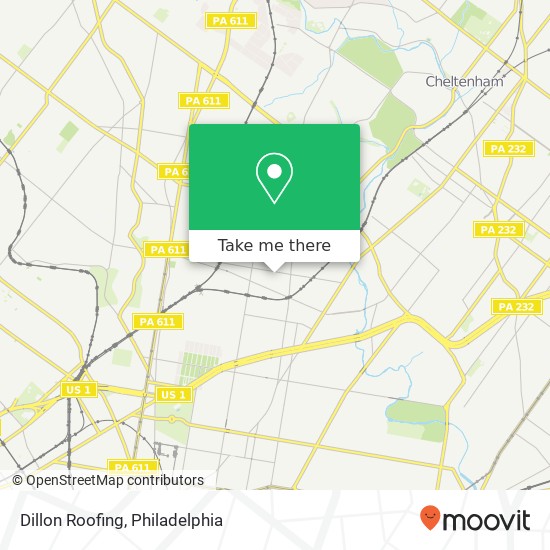 Dillon Roofing map