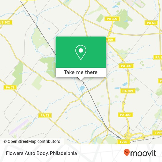 Flowers Auto Body map