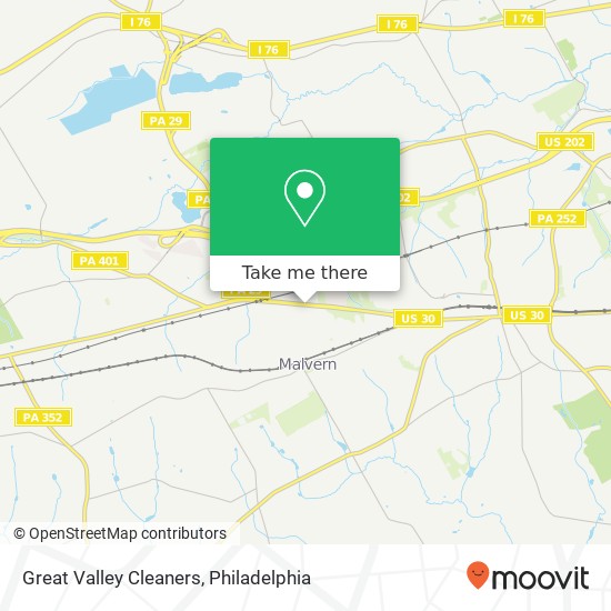 Great Valley Cleaners map