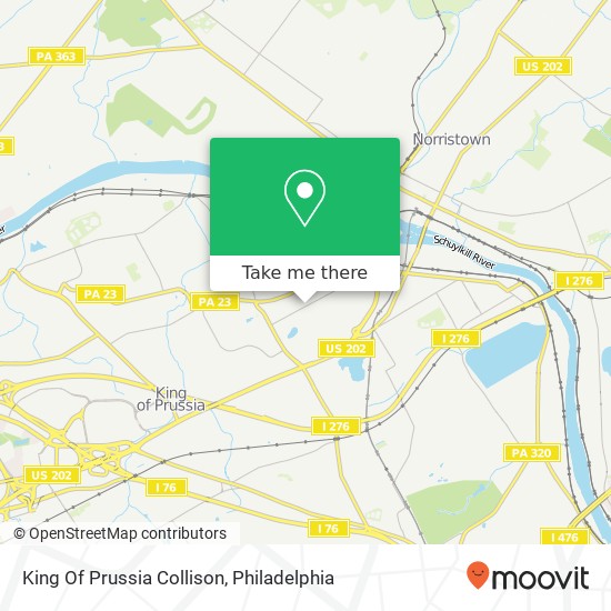 King Of Prussia Collison map