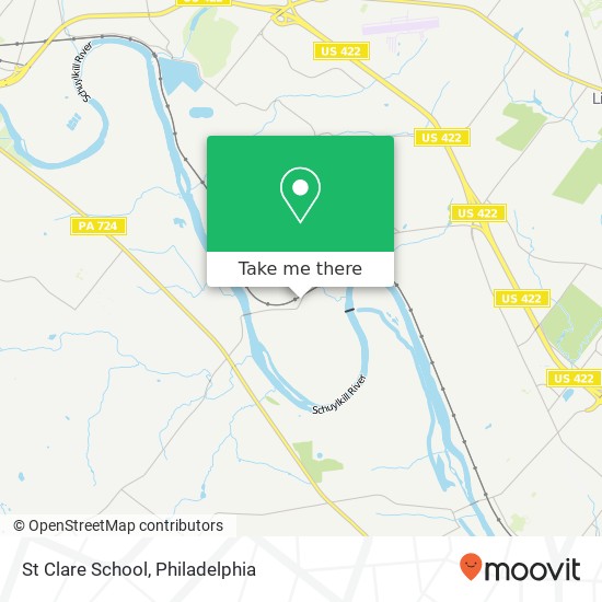 St Clare School map