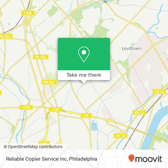 Reliable Copier Service Inc map