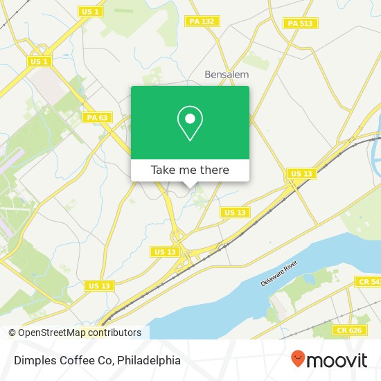 Dimples Coffee Co map