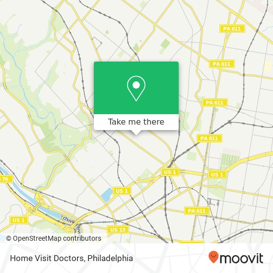 Mapa de Home Visit Doctors