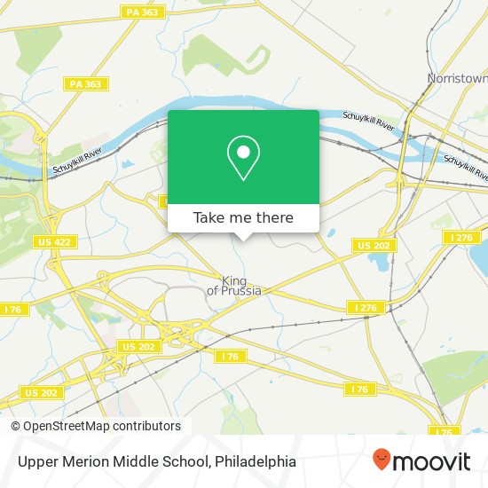 Mapa de Upper Merion Middle School
