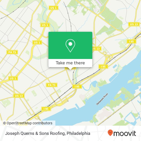 Joseph Querns & Sons Roofing map