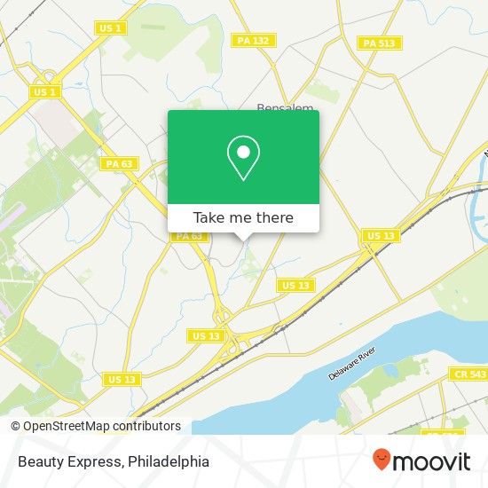 Beauty Express map