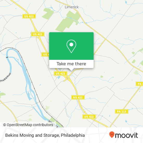 Bekins Moving and Storage map